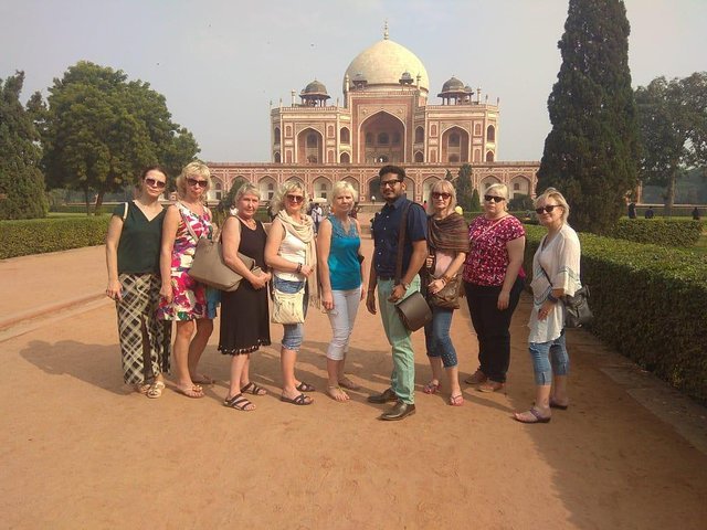 Viajeros felices en la India